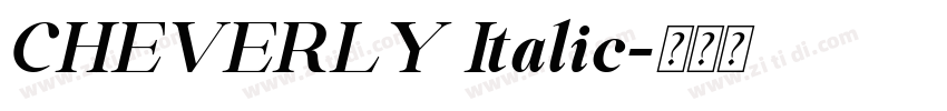 CHEVERLY Italic字体转换 CHEVERLY Italic字体转换